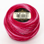DMC Cotton Pearl - Balls - #8, 0107 - Variegated Carnation