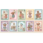 Bear Family Portraits - Bear Family Vignettes Blocks - Tan