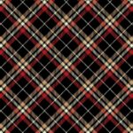 Designer Wide Backs 108 - Benartex - Tartan Plaid - Black
