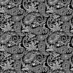 Black Tie 108 - Blank Quilting - Paisley - Black/White