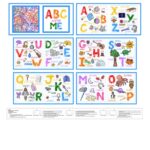 Colour My World Panels - Book Panel 36" - White/Multi