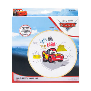 Lightning McQueen Half Stitch Hoop