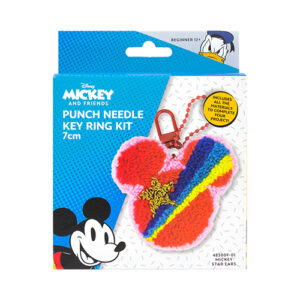 Mickey Star Ears Punch Needle Key Ring