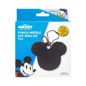 Mickey Ears Punch Needle Key Ring