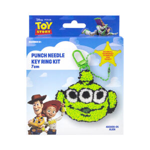 Alien Punch Needle Key Ring