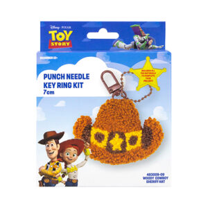 Woody Cowboy Sheriff Hat Punch Needle Key Ring