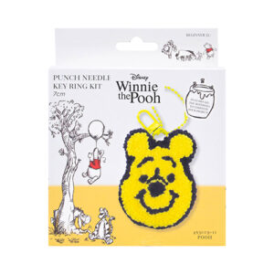 Pooh Punch Needle Key Ring