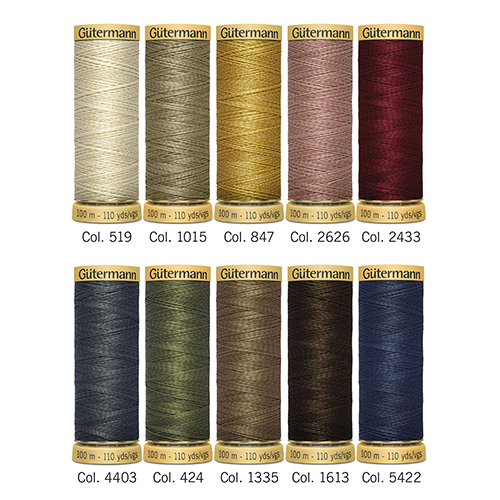 Natural Cotton Set 100m - 10 Spools Multi - Image 2