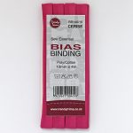 Bias Binding - Poly/Cotton Hangsell - 10mm, Cerise (140)