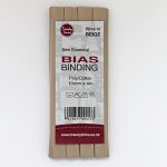 Bias Binding - Poly/Cotton Hangsell - 10mm, Beige (14)