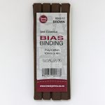 Bias Binding - Poly/Cotton Hangsell - 10mm, Brown (35)