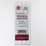 Bias Binding - Poly/Cotton Hangsell - 10mm, White (3)