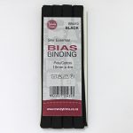 Bias Binding - Poly/Cotton Hangsell - 10mm, Black (4)