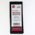 Bias Binding - Poly/Cotton Hangsell - 25mm, Black (4)