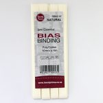 Bias Binding - Poly/Cotton Hangsell - 10mm, Natural (62)