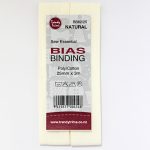 Bias Binding - Poly/Cotton Hangsell - 25mm, Natural (62)