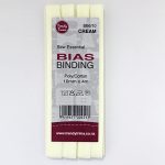 Bias Binding - Poly/Cotton Hangsell - 10mm, Cream (6)