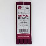 Bias Binding - Poly/Cotton Hangsell - 10mm, Wine (79)