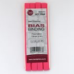 Bias Binding - Poly/Cotton Hangsell - 10mm, Hot Pink (84)