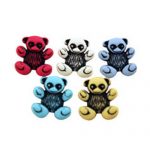 BG105756 Novelty Button Bear - 34L (22mm), White