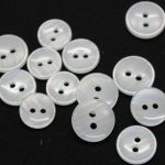 BG131114 Polyester Button 2 hole - 18L (11.5mm), White