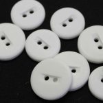 BG131304 Polyester Button 2 hole - 26L (17mm), White