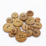 BG163333 Italian Wooden Button 2 Hole - 24L (15mm)