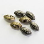 BG305823 Metal Rugby Ball - 34L (22mm), Gold