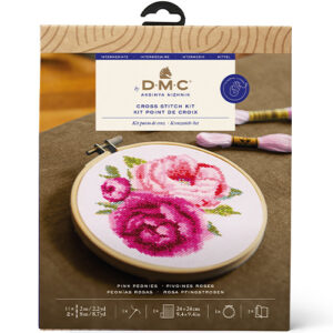 DMC Pivoines Roses Cross Stitch Kit