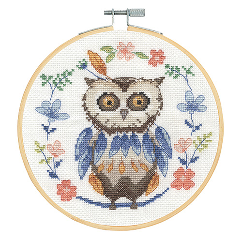 DMC Folk Owl Cross Stitch Kit - Image 2