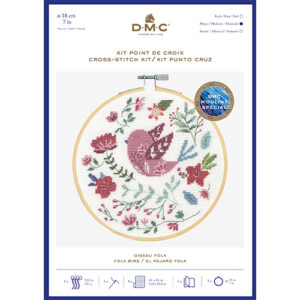 DMC Folk Bird Cross Stitch Kit