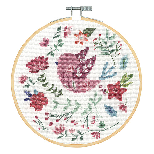 DMC Folk Bird Cross Stitch Kit - Image 2