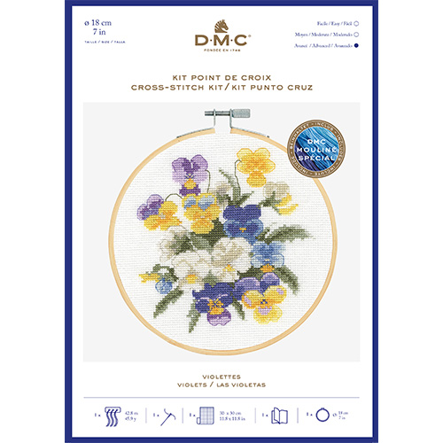 DMC Violets Cross Stitch Kit