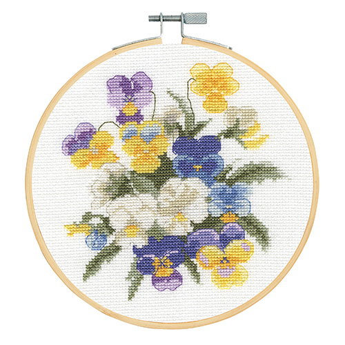 DMC Violets Cross Stitch Kit - Image 2