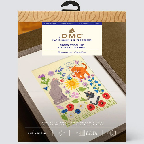 DMC Cats in the Fields Cross Stitch Kit