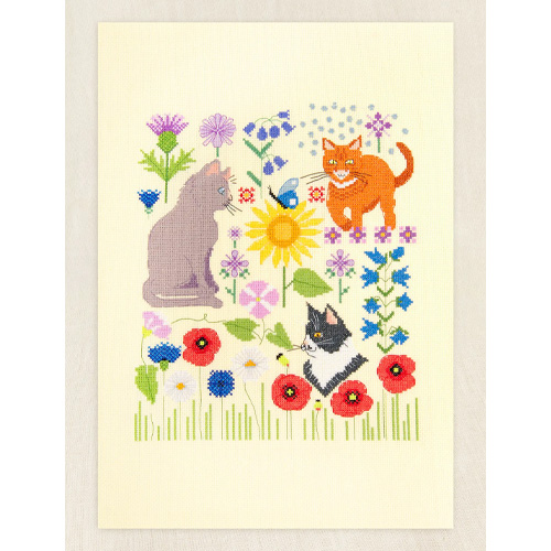 DMC Cats in the Fields Cross Stitch Kit - Image 3