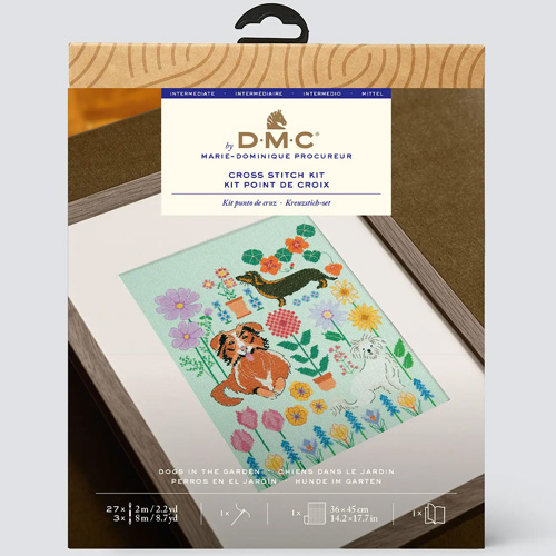 DMC Dogs in the Garden Cross Stitch Kit