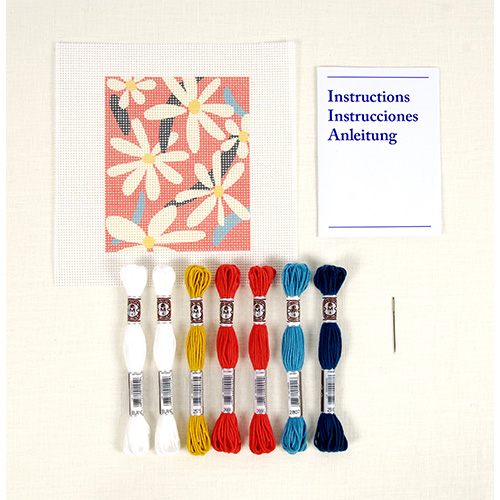 DMC Abstract Flowers Needlepoint Kit - Image 2