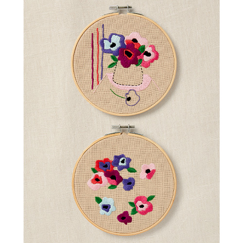 DMC Peaceful Breeze Anemone Duo Embroidery Kit - Image 3
