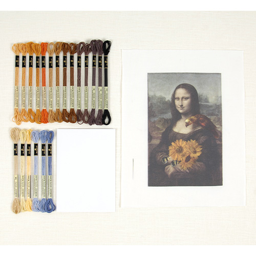 DMC Mona Lisa Sunflowers Embroidery Kit - Image 2