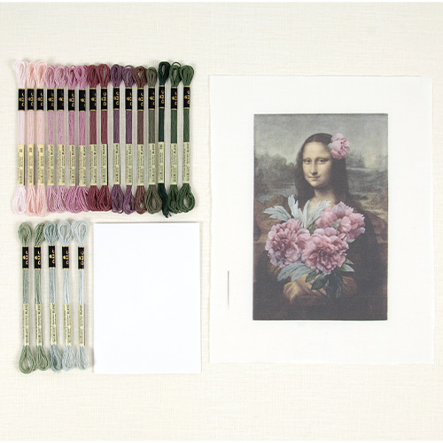 DMC Mona Lisa Peonies Embroidery Kit - Image 2