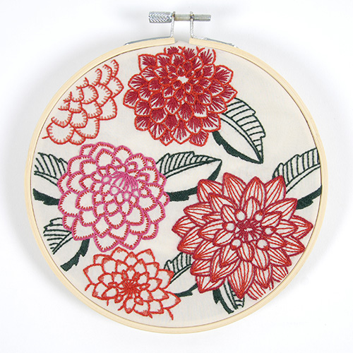 DMC Dahlias Embroidery Kit - Image 3