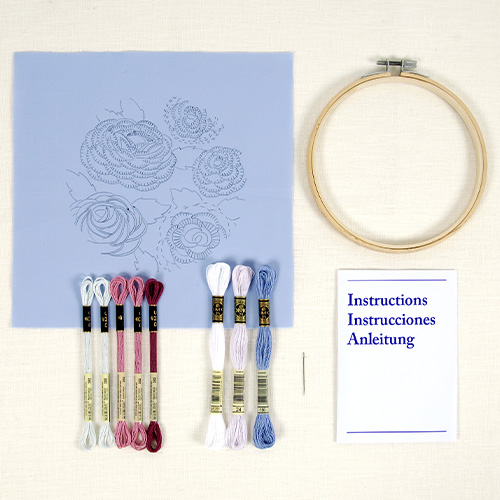 DMC Ranuculus Embroidery Kit - Image 2