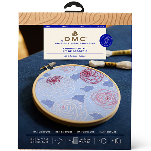 DMC Ranuculus Embroidery Kit - Image 3