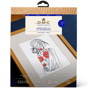 DMC Portrait with Poppies Embroidery Kit