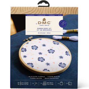 DMC Blue Ditsy Florals Embroidery Kit