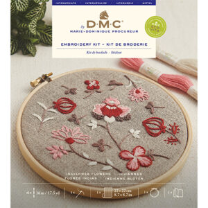 DMC Indiennes Flowers Embroidery Kit