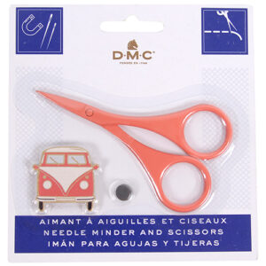 DMC Needle Minder & Scissor Set Coral