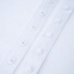 Snap Fastening Tape - 25mm Spacing, White (3)