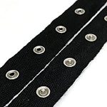Snap Fastening Tape (Cotton) - Black (4)